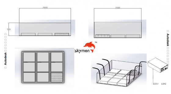 잠수용 초음파 변환기 판/박스